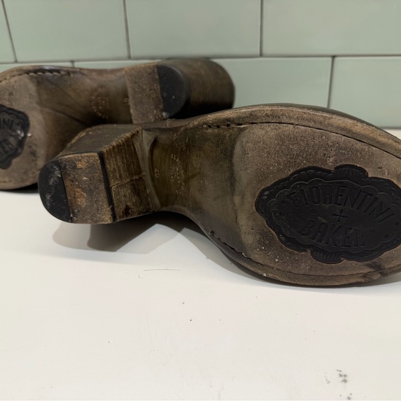 Fiorentini & Baker Women's Green Leather Ankle Boots - Picture 5 of 5